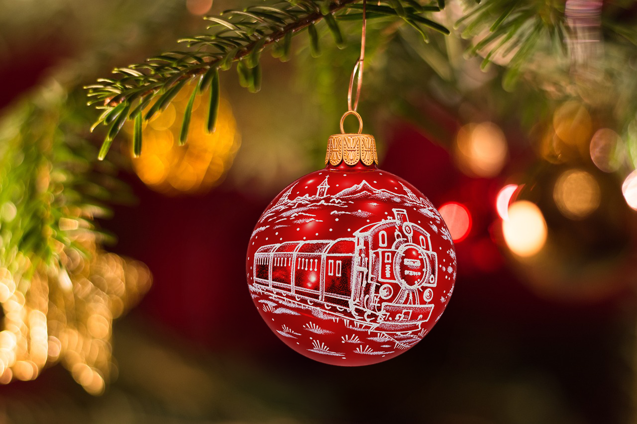 Weihnachtskugel Zittauer Schmalspurbahn