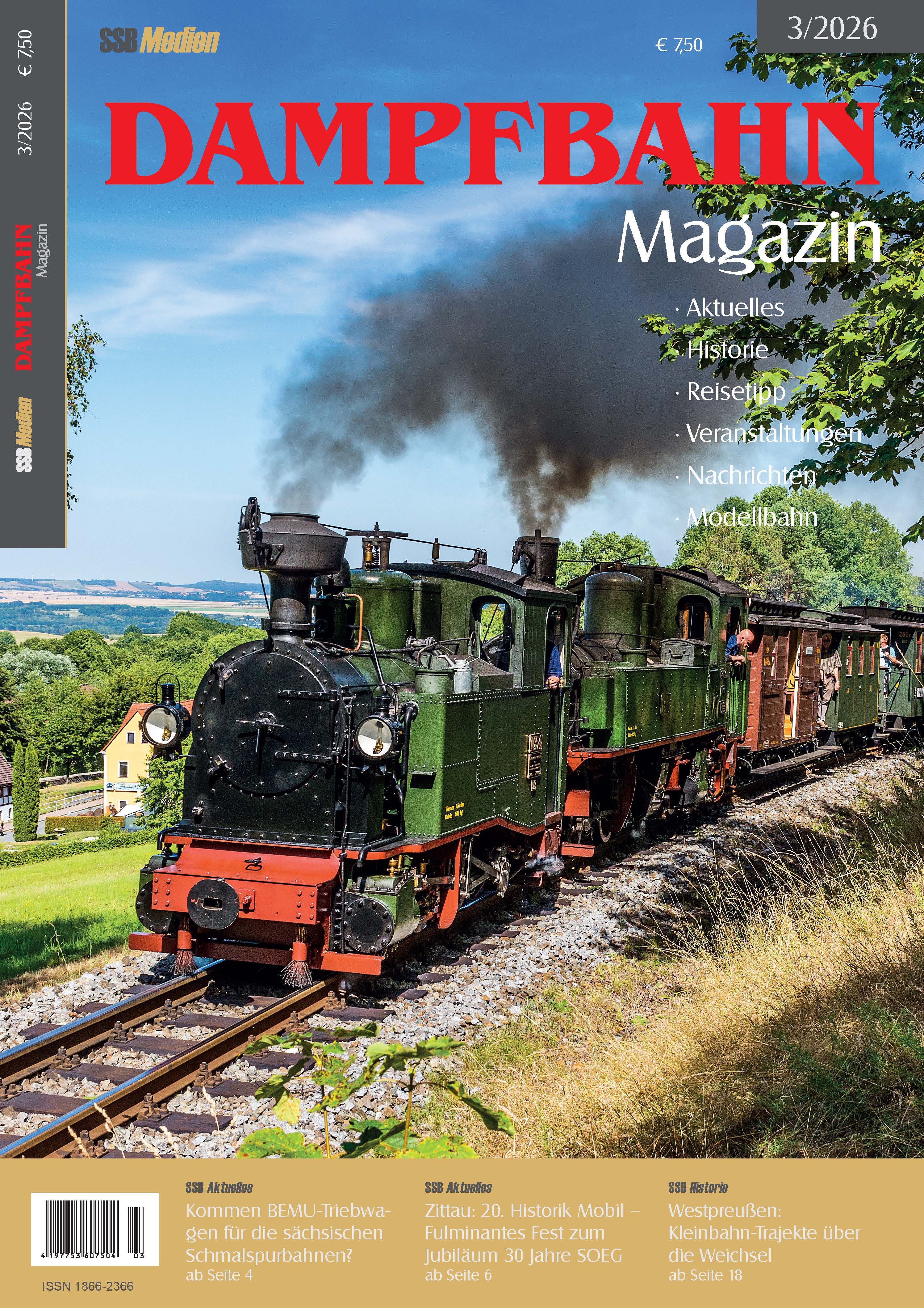 aktuelles Dampfbahn-Magazin 3/2026
