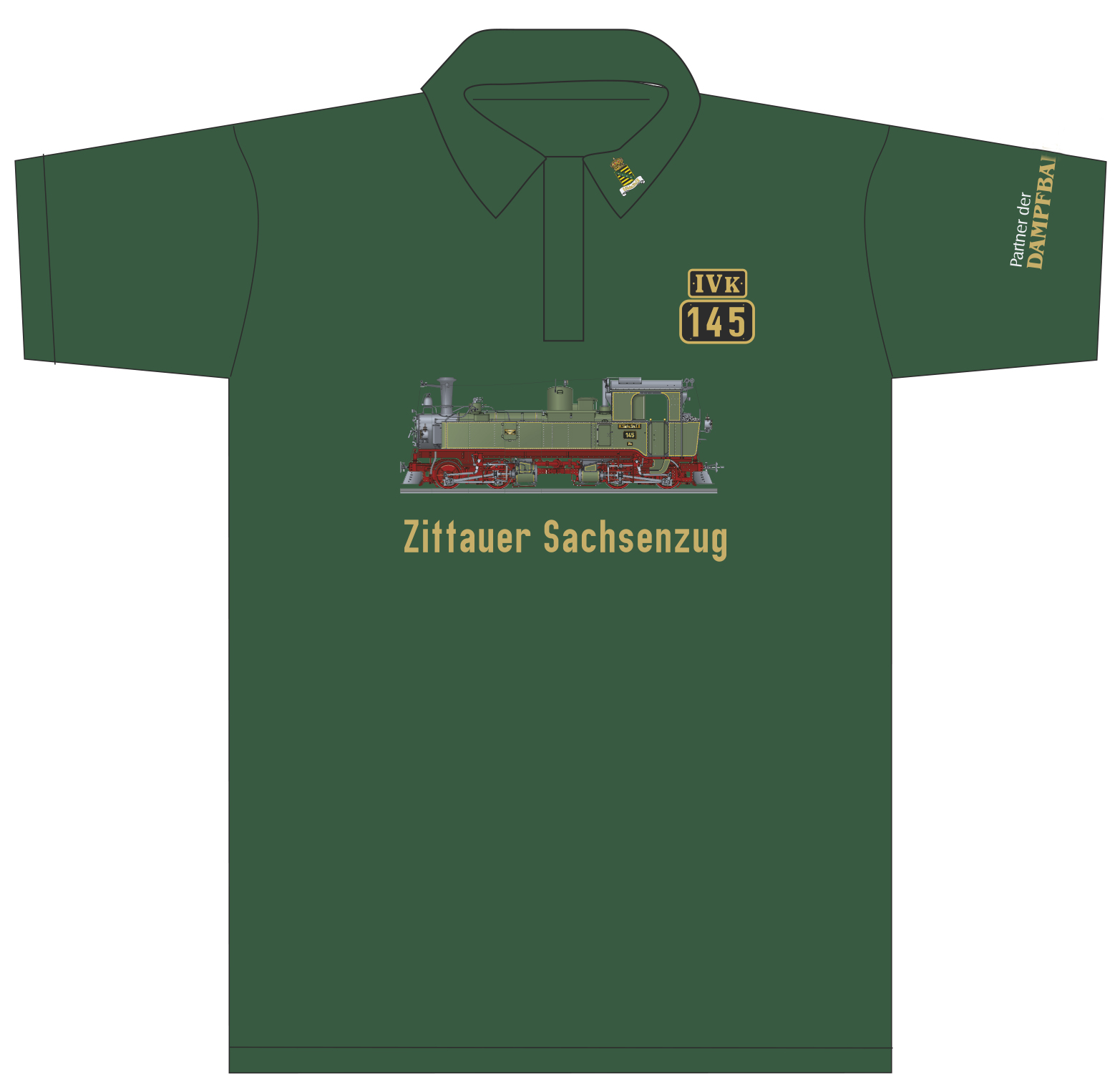 Poloshirt Zeitreisezug Sachsenzug S