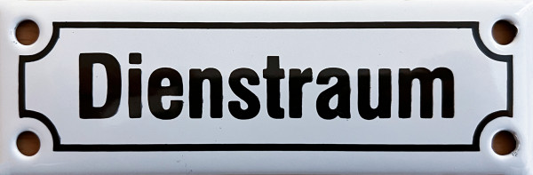 Emailleschild "Dienstraum"