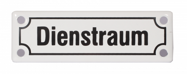 Emailleschild "Dienstraum"