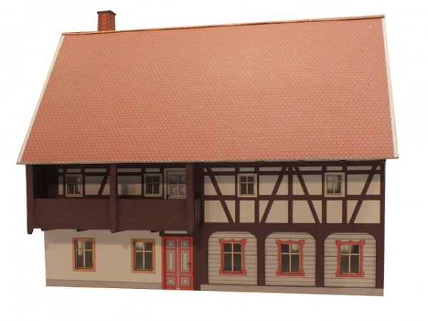 Modellbausatz Umgebindehaus mit Balkon