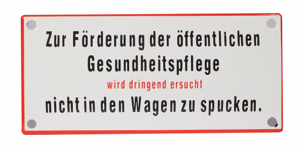 Emailleschild "Förderung öffentliche Gesundheitspflege"