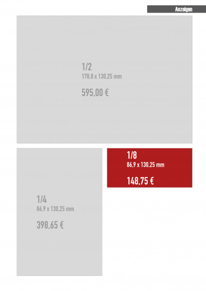 Anzeige Dampfbahn-Magazin 1/8 Seite